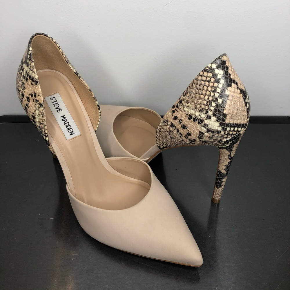 Snake skin pumps
